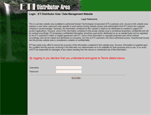 Tablet Screenshot of distributor.go2eti.com